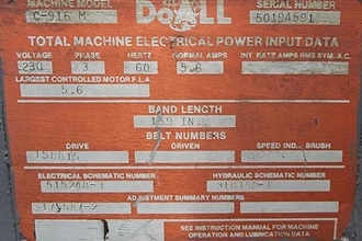 1991 DOALL 9" X 16" Saws, BAND, HORIZONTAL | Cleveland Machinery Sales, Inc. (4)