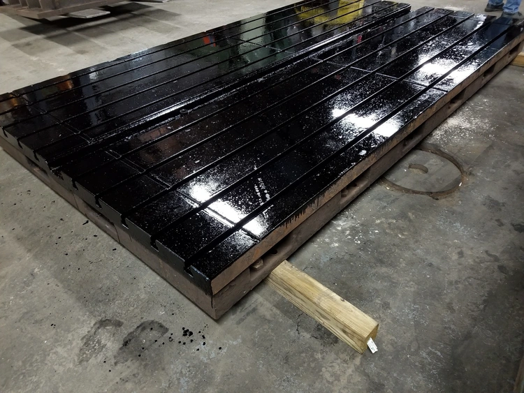 FLOOR PLATES USED T-SLOTTED TABLE  84"W X 148-1/2"L X 9"H Boring Mill Tooling | Cleveland Machinery Sales, Inc.